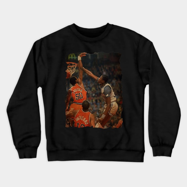 Patrick Ewing Dunking Over 7'4 Ralph Sampson, 1982. Vintage Crewneck Sweatshirt by CAH BLUSUKAN